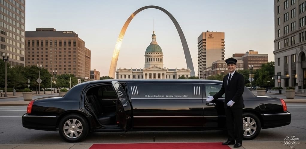IMG_0519 Professional St. Louis limo service chauffeur providing elite airport transportation for a corporate traveler
